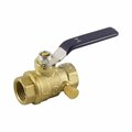 American Imaginations 0.75 in. Unique Brass-Blue Ball Valve in Brass AI-38000